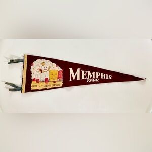 Vintage Memphis Tenn. Cotton Carnival Pennant
